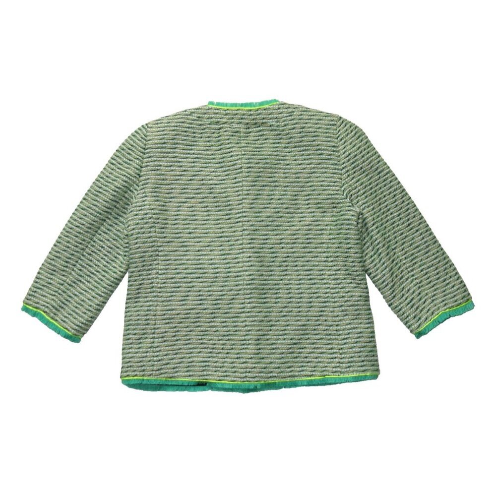 NWT J.Crew Cropped Lady Jacket in Seaweed Tweed Neon Piping 12 - Picture 7 of 7